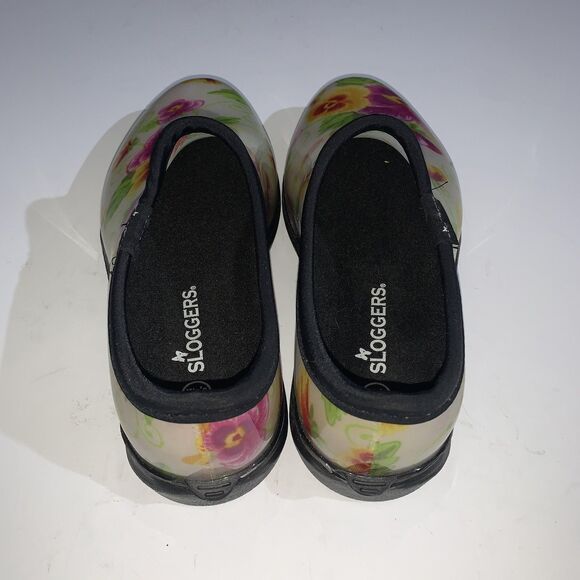 Sloggers Shoes Womens Size 10 Floral Garden Clogs Slip On Waterproof Made USA - Picture 6 of 10